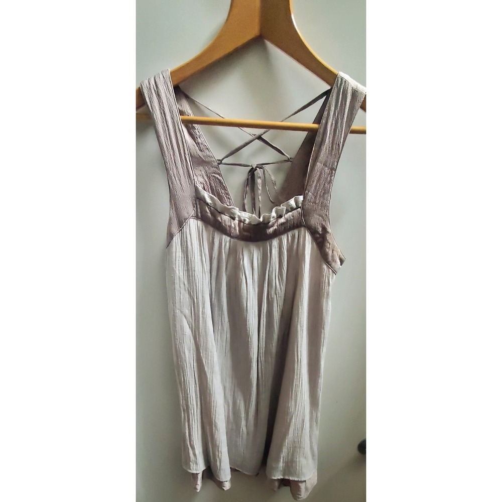 Sugarlips Slip Dress S Short w/ Double Flirty Ruffle Layer Tie Back Lined Flowy - Picture 4 of 8